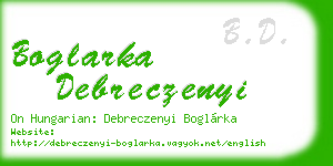 boglarka debreczenyi business card
